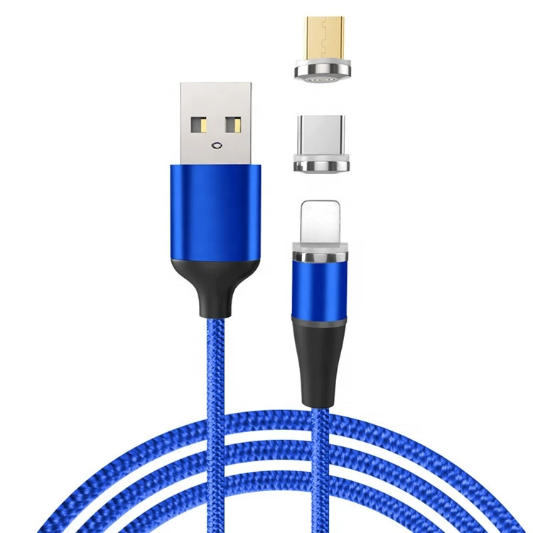 Wholesale Magnetic Charging Cable With Light For Iphone Chargers3A Fast Charging Data Cable With Data Transmission