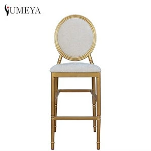 Wholesale modern aluminum PU leather seat high bar stool stainless steel bar chair with 10 years warranty
