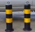 Wholesale price heavy duty yellow signs steel pipe traffic road fixed safety bollard