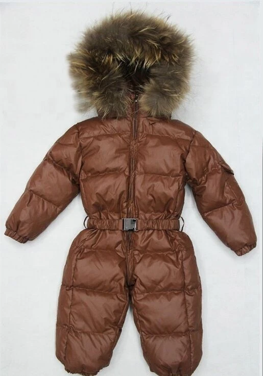 Wholesale Price Latest Fashion Newborn Winter Fur Collar Hooded Thick Warm Solid Color Cute Sports Zipper Waist Baby Romper