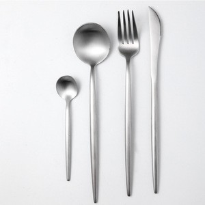 Wholesale promotional gift home hotel 4pcs colorful knife fork spoon flatware stainless steel cutlery set