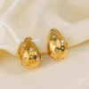 Wholesale Stainless Steel Tarnish Free White Gold Diamond Stud Earrings 18k Pure Gold Jewelry Gift Custom Earrings for Women