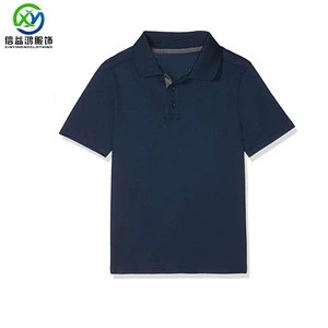 Wholesales OEM  Blank Pique Uniform Soft Moisture Wicking Cotton Polo Shirt For Boys