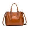 Women Brown PU leather all-match handbag