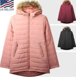 Women's Premium Lightweight Puffer Jacket with Detachable Fur Hood