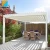 Import Wood Grain Pavilion Pergola Aluminium Garden Set Outdoor Furniture With LED Lights from China