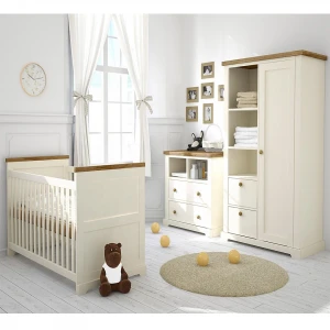 Wood Material and Solid  Wood Style solid wood carved baby bedroom furniture set