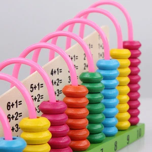 Wooden abacus Baby Math toys Rainbow Bead Classic montessori Mathematic Wooden Toy learning Early educational toy gift