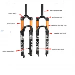 XTOS MTB forks Aluminum alloy Travel 120mm bicycle fork 26 27.5 29 bicycle front fork