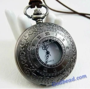 Y52 fashion Gorgeous Steampunk Pocket Watch Necklace antique brass classical pocket watch with the chain necklace pendant