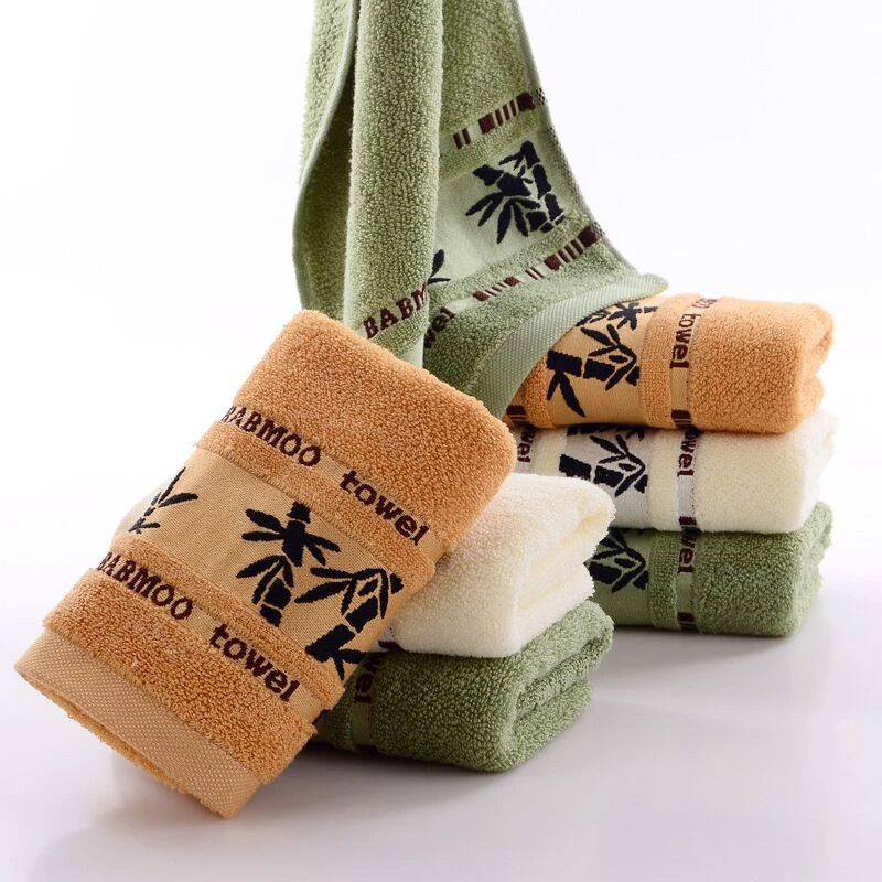 Yarn Dyed 21s 100% bamboo Fabric Bath Wholesale anti-bacterial fiber cut pile solid color hand towel