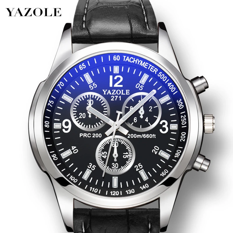 YAZOLE271 luminous waterproof quartz watch men