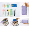 YCW Canvas Kids Pencil Case Big Capacity Storage Bag Pen Pouch Holder Large Storage Stationery Organizer