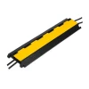 yellow pvc lid high quality 2 channel stage use rubber cable tray