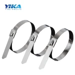 YIKA 100PCS  SS 316 12" 16" 18" Stainless Steel Metal Cable Zip Tie 304 Stainless Steel Cable Ties