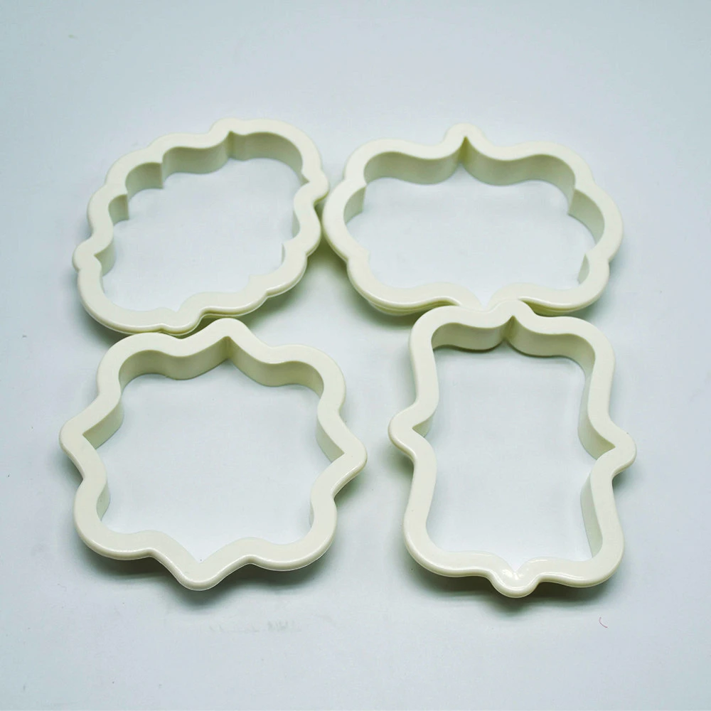 Yiwu bobao funny 3D 4pcs eco-environmentally food grade ABS fruit shape  biscuit cookie and chocolate  moulds