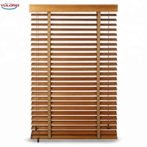 YL High quality hot sale horizontal style 50mm basswood wooden blinds for home and office
