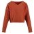 Import zm30652c Autumn and winter 2018 Europe loose pullover knitted base sweater lady V-neck  solid color large size short sweater from China