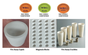 Magnesia Cupels, Magnesia Blocks, and Fire Assay Products
