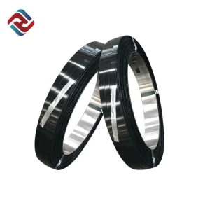 Black painted steel strapping