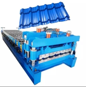 Glazed tile steel roofing and wall panel roll forming machine aluminum roofing step tile machine