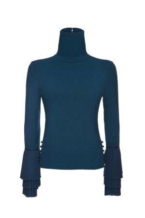 turtle neck pullover	96% polyester 4% elasten jersey Ladies Wear Sets for Women