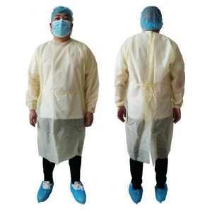 Disposable PP non woven isolation gown