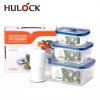 Hulock vacuum airtight food storage container 3pcs rectangle set