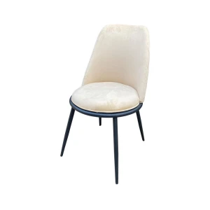 Luxurious Velvet Round Cushion Dining Chair