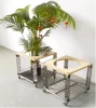Custom Movable Stainless Steel Plant Stand with Marine Board Shelves