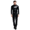 PU Leather Men's Tight Fitting Motorcycle Costume