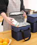 Custom Portable Large Insulated Tote Bag Thermal Lunch Cooler Bag