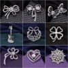 925 Sterling Silver Jewelry Fashion Brooches Designer Large Pin Brooch