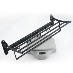 304 Stainless Steel Hotel Stainless Steel Folding Towel Rack With Hook