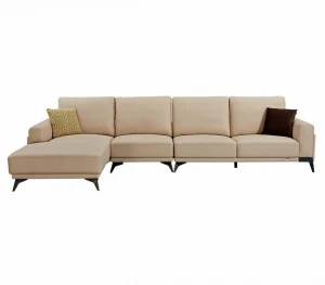 Memeratta Italian style L-type top grain living room sectional recliner leather sofa S-727