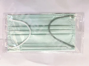 Disposable Flat Face Mask With Colorful Earloop