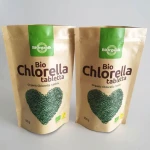 Wholesale price resealable biodegradable stand up pouch plastic zip lock mylar bags for chlorella tabletta