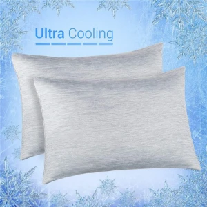 Cotton Cooling pillowcase for Adult  light grey color