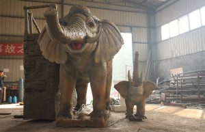 water spray life size elephant for amusement park﻿
