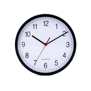 10 inch hot sell custom quartz battery operated gift round cheap plastic wall clock promotional manufacturers