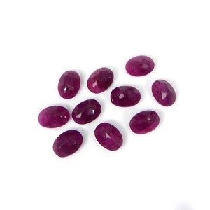 10 Pcs ruby corundum 7x5mm oval cut 8.50 Cts loose gemstone