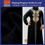 100% polyester wool peach fabric for arab / korean black abaya for keffiyeh arab scarf fabric