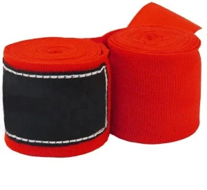 108 inch &amp; 180 inch Elastic Cotton Hand Wraps for Boxing - Black