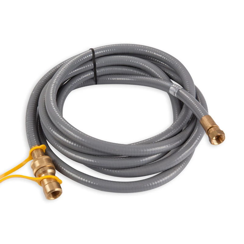 12 FT 3/8&quot; LP Natural Gas Hose Extension with Quick Connect for Gas Grill