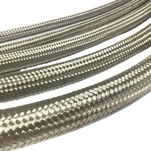 1/2 Inch High Pressure Resistant Durable Stainless Steel Wire Braided  Oil PTFE Tube For Brake Fuel