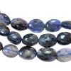 12 inch Iolite faceted oval stone bead strands