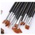 Import 12-Pack Short Rod Copper Tube Nylon Brushes Various Shapes Combination Watercolor Paint Brush Set from China