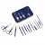 Import 12 piece Blue Pedicure Manicure Set stainless steel Professional 12Pcs Nail Clippers Set Men Women travel Nail Tool Kit from China