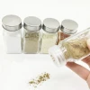 120ml 4oz Square Glass Spice Jars With Stainless Steel Lids and Shaker Inserts
