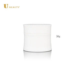 1/2oz 15g milk white PP material facial cream plastic  jars double wall luxury eye cream cosmetic jars